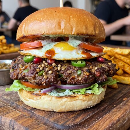Lamb chapli burger